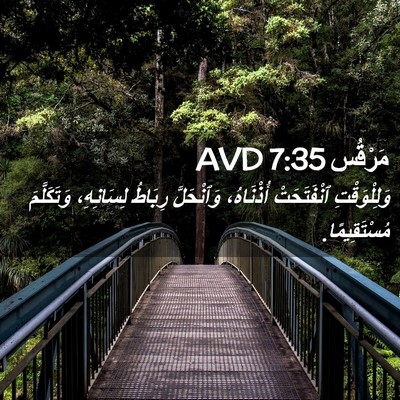 Picture 02 - مَرْقُس 7:35 AVD - وَلِلْوَقْتِ ٱنْفَتَحَتْ - Bible Verse Picture