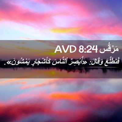 Picture 02 - مَرْقُس 8:24 AVD - فَتَطَلَّعَ وَقَالَ: - Bible Verse Picture
