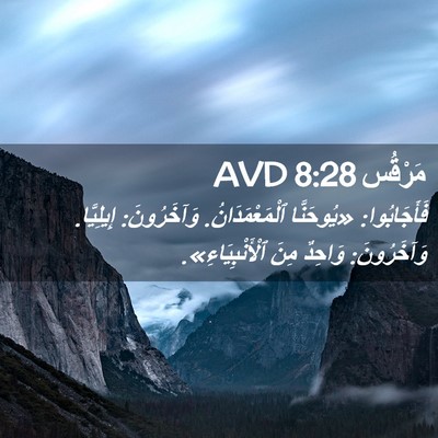 Picture 02 - مَرْقُس 8:28 AVD - فَأَجَابُوا: «يُوحَنَّا - Bible Verse Picture