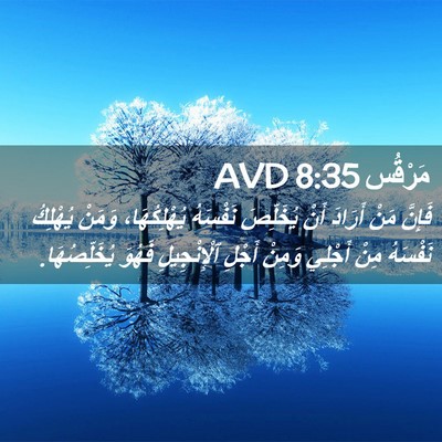 Picture 02 - مَرْقُس 8:35 AVD - فَإِنَّ مَنْ أَرَادَ أَنْ - Bible Verse Picture