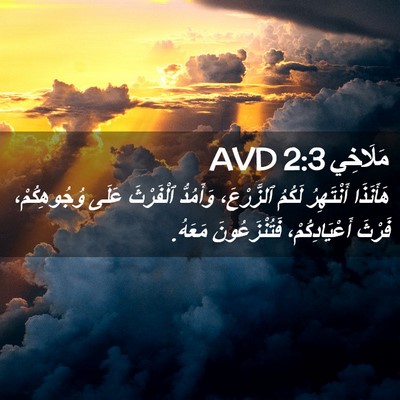 Picture 02 - مَلَاخِي 2:3 AVD - هَأَنَذَا أَنْتَهِرُ - Bible Verse Picture