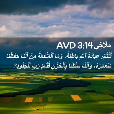 Picture 02 - مَلَاخِي 3:14 AVD - قُلْتُمْ: عِبَادَةُ ٱللهِ - Bible Verse Picture