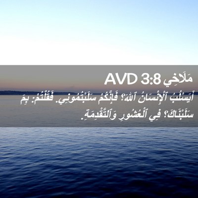 Picture 02 - مَلَاخِي 3:8 AVD - أَيَسْلُبُ ٱلْإِنْسَانُ - Bible Verse Picture