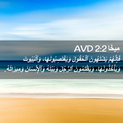 Picture 02 - مِيخَا 2:2 AVD - فَإِنَّهُمْ يَشْتَهُونَ - Bible Verse Picture