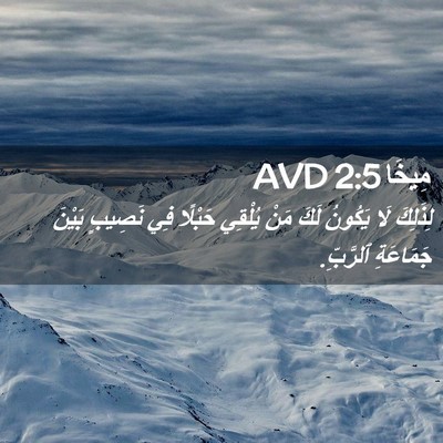 Picture 02 - مِيخَا 2:5 AVD - لِذَلِكَ لَا يَكُونُ لَكَ - Bible Verse Picture