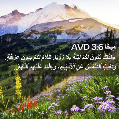 Picture 02 - مِيخَا 3:6 AVD - «لِذَلِكَ تَكُونُ لَكُمْ - Bible Verse Picture