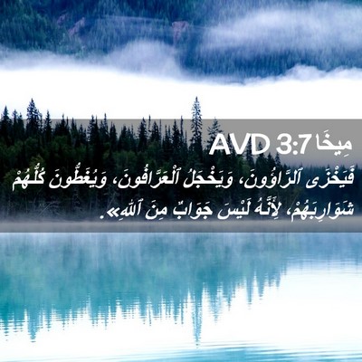 Picture 02 - مِيخَا 3:7 AVD - فَيَخْزَى ٱلرَّاؤُونَ، - Bible Verse Picture