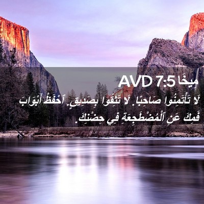 Picture 02 - مِيخَا 7:5 AVD - لَا تَأْتَمِنُوا صَاحِبًا. - Bible Verse Picture