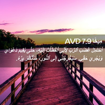 Picture 02 - مِيخَا 7:9 AVD - أَحْتَمِلُ غَضَبَ - Bible Verse Picture