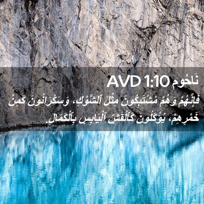 Picture 02 - نَاحُوم 1:10 AVD - فَإِنَّهُمْ وَهُمْ - Bible Verse Picture