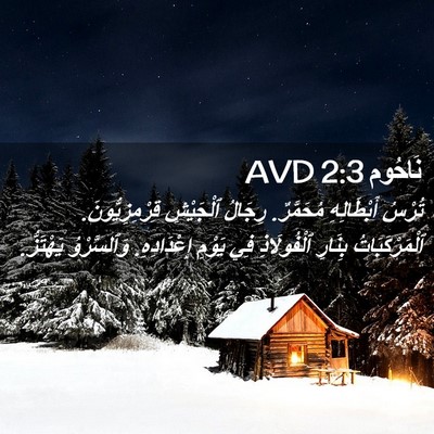 Picture 02 - نَاحُوم 2:3 AVD - تُرْسُ أَبْطَالِهِ - Bible Verse Picture