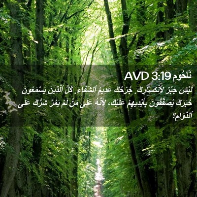 Picture 02 - نَاحُوم 3:19 AVD - لَيْسَ جَبْرٌ - Bible Verse Picture