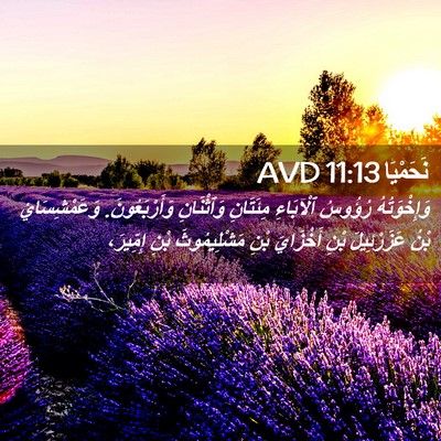 Picture 02 - نَحَمْيَا 11:13 AVD - وَإِخْوَتُهُ رُؤُوسُ - Bible Verse Picture