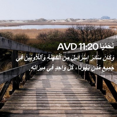 Picture 02 - نَحَمْيَا 11:20 AVD - وَكَانَ سَائِرُ - Bible Verse Picture