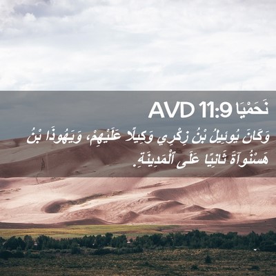 Picture 02 - نَحَمْيَا 11:9 AVD - وَكَانَ يُوئِيلُ بْنُ - Bible Verse Picture