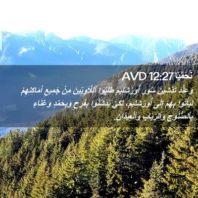 Picture 02 - نَحَمْيَا 12:27 AVD - وَعِنْدَ تَدْشِينِ سُورِ - Bible Verse Picture