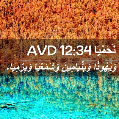 Picture 02 - نَحَمْيَا 12:34 AVD - وَيَهُوذَا وَبَنْيَامِينُ - Bible Verse Picture