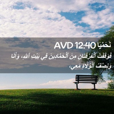 Picture 02 - نَحَمْيَا 12:40 AVD - فَوَقَفَتْ ٱلْفِرْقَتَانِ - Bible Verse Picture