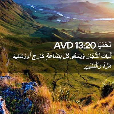 Picture 02 - نَحَمْيَا 13:20 AVD - فَبَاتَ ٱلتُّجَّارُ - Bible Verse Picture