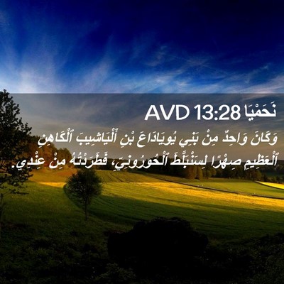Picture 02 - نَحَمْيَا 13:28 AVD - وَكَانَ وَاحِدٌ مِنْ بَنِي - Bible Verse Picture