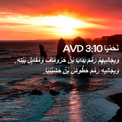 Picture 02 - نَحَمْيَا 3:10 AVD - وَبِجَانِبِهِمْ رَمَّمَ - Bible Verse Picture