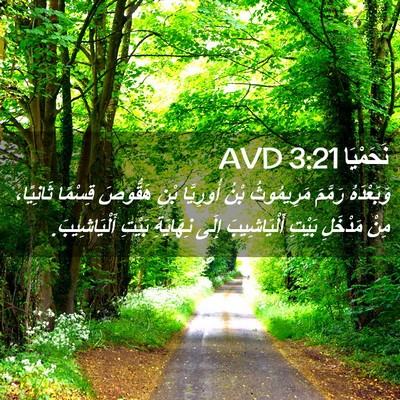 Picture 02 - نَحَمْيَا 3:21 AVD - وَبَعْدَهُ رَمَّمَ - Bible Verse Picture