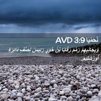 Picture 02 - نَحَمْيَا 3:9 AVD - وَبِجَانِبِهِمْ رَمَّمَ - Bible Verse Picture
