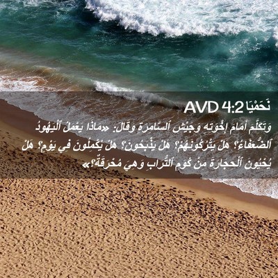 Picture 02 - نَحَمْيَا 4:2 AVD - وَتَكَلَّمَ أَمَامَ - Bible Verse Picture