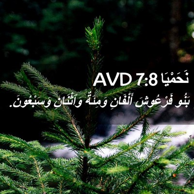 Picture 02 - نَحَمْيَا 7:8 AVD - بَنُو فَرْعُوشَ أَلْفَانِ - Bible Verse Picture