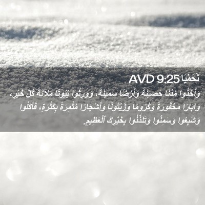 Picture 02 - نَحَمْيَا 9:25 AVD - وَأَخَذُوا مُدُنًا - Bible Verse Picture
