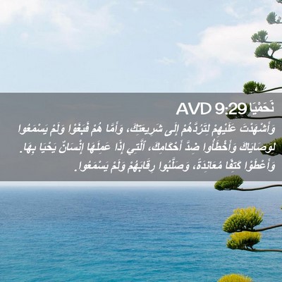 Picture 02 - نَحَمْيَا 9:29 AVD - وَأَشْهَدْتَ عَلَيْهِمْ - Bible Verse Picture