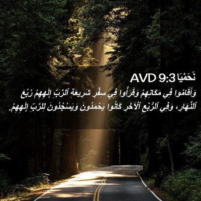 Picture 02 - نَحَمْيَا 9:3 AVD - وَأَقَامُوا فِي - Bible Verse Picture