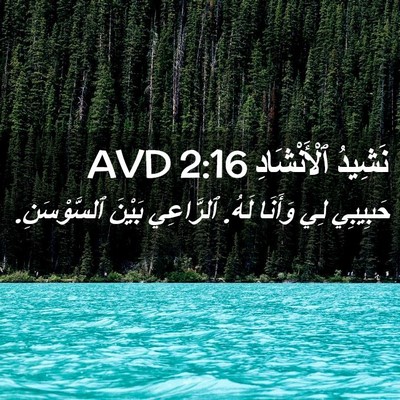 Picture 02 - نَشِيدُ ٱلْأَنْشَادِ 2:16 AVD - حَبِيبِي لِي وَأَنَا لَهُ. - Bible Verse Picture