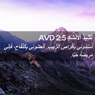 Picture 02 - نَشِيدُ ٱلْأَنْشَادِ 2:5 AVD - أَسْنِدُونِي بِأَقْرَاصِ - Bible Verse Picture