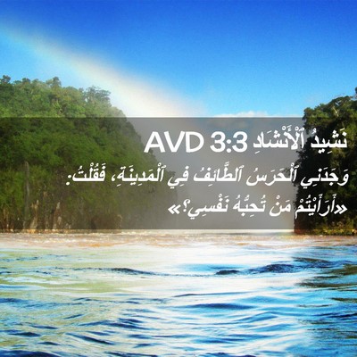 Picture 02 - نَشِيدُ ٱلْأَنْشَادِ 3:3 AVD - وَجَدَنِي ٱلْحَرَسُ - Bible Verse Picture