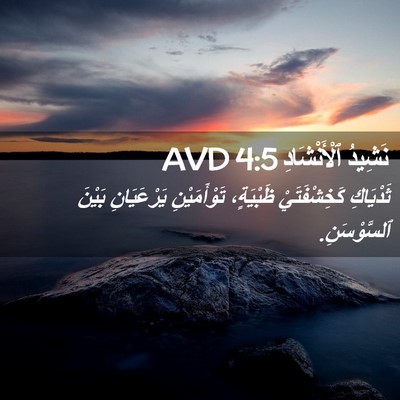 Picture 02 - نَشِيدُ ٱلْأَنْشَادِ 4:5 AVD - ثَدْيَاكِ كَخِشْفَتَيْ - Bible Verse Picture