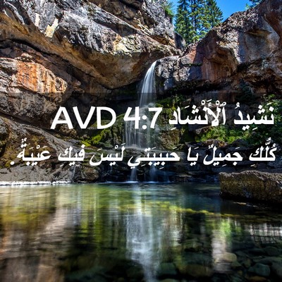 Picture 02 - نَشِيدُ ٱلْأَنْشَادِ 4:7 AVD - كُلُّكِ جَمِيلٌ يَا - Bible Verse Picture