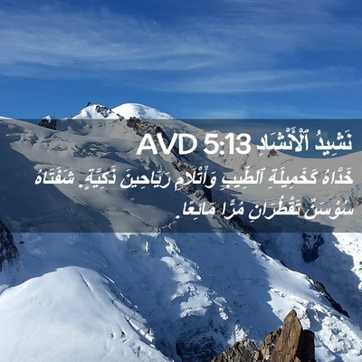 Picture 02 - نَشِيدُ ٱلْأَنْشَادِ 5:13 AVD - خَدَّاهُ كَخَمِيلَةِ - Bible Verse Picture