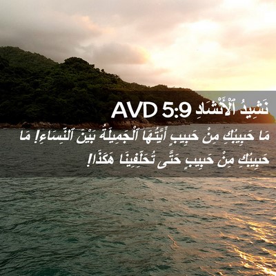 Picture 02 - نَشِيدُ ٱلْأَنْشَادِ 5:9 AVD - مَا حَبِيبُكِ مِنْ حَبِيبٍ - Bible Verse Picture