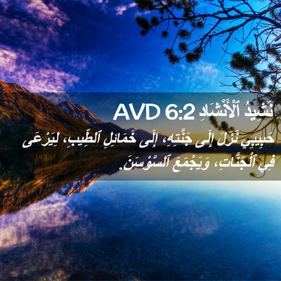 Picture 02 - نَشِيدُ ٱلْأَنْشَادِ 6:2 AVD - حَبِيبِي نَزَلَ إِلَى - Bible Verse Picture