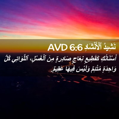 Picture 02 - نَشِيدُ ٱلْأَنْشَادِ 6:6 AVD - أَسْنَانُكِ كَقَطِيعِ - Bible Verse Picture