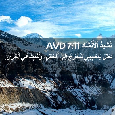 Picture 02 - نَشِيدُ ٱلْأَنْشَادِ 7:11 AVD - تَعَالَ يَاحَبِيبِي - Bible Verse Picture