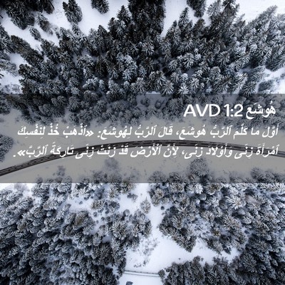 Picture 02 - هُوشَع 1:2 AVD - أَوَّلَ مَا كَلَّمَ - Bible Verse Picture