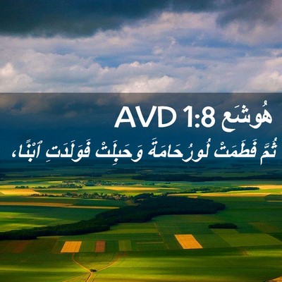 Picture 02 - هُوشَع 1:8 AVD - ثُمَّ فَطَمَتْ - Bible Verse Picture