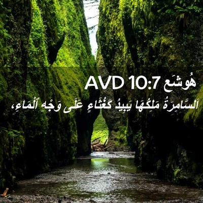 Picture 02 - هُوشَع 10:7 AVD - اَلسَّامِرَةُ مَلِكُهَا - Bible Verse Picture