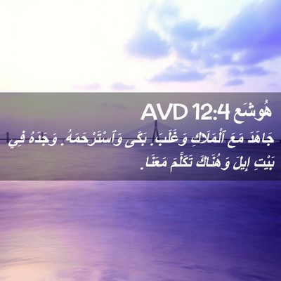 Picture 02 - هُوشَع 12:4 AVD - جَاهَدَ مَعَ ٱلْمَلَاكِ - Bible Verse Picture