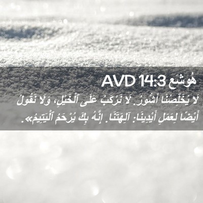 Picture 02 - هُوشَع 14:3 AVD - لَا يُخَلِّصُنَا أَشُّورُ. - Bible Verse Picture