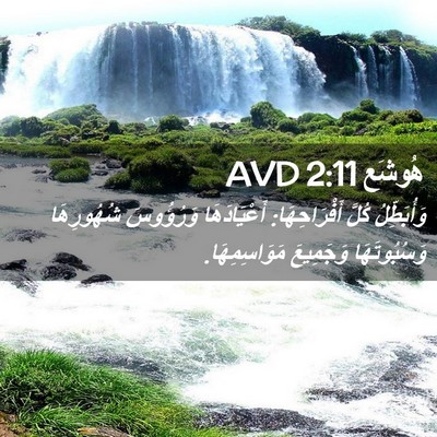 Picture 02 - هُوشَع 2:11 AVD - وَأُبَطِّلُ كُلَّ - Bible Verse Picture