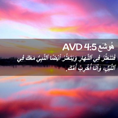 Picture 02 - هُوشَع 4:5 AVD - فَتَتَعَثَّرُ فِي - Bible Verse Picture