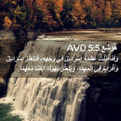 Picture 02 - هُوشَع 5:5 AVD - وَقَدْ أُذِلَّتْ عَظَمَةُ - Bible Verse Picture